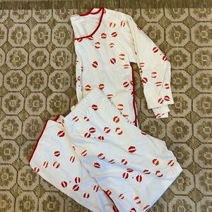 LAKE long pajama set in kisses
